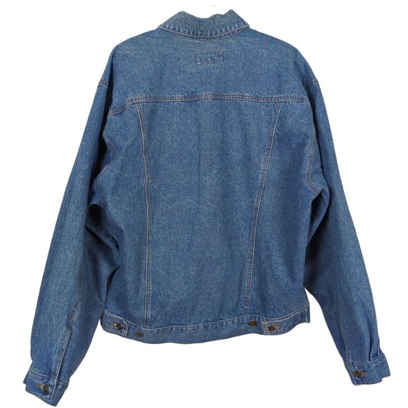 Vintage Midwest Traders mens long sleeve 4 pocket denim jacket sz XL - Picture 2 of 9